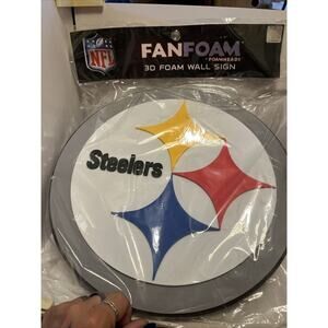 Fan Foam Pittsburgh Steelers 3D Foam Wall Sign 14" NIP